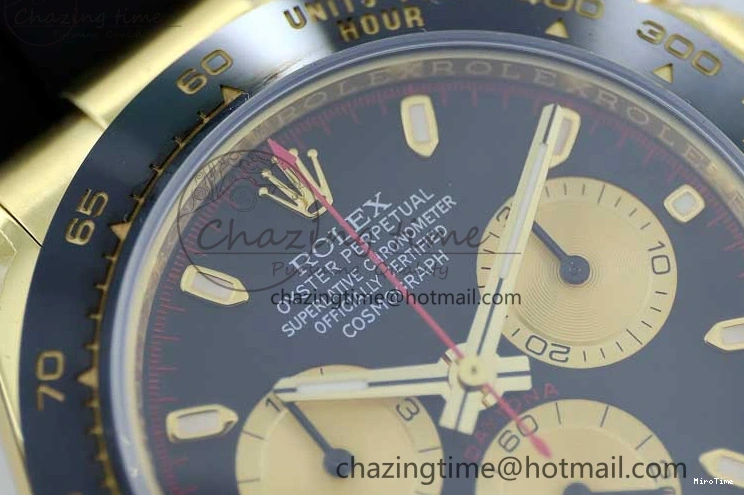 MiroTime 0517 Daytona 116518 TWF 1:1 Best Edition 904L Steel Black Gold Dial on Oysterflex Strap A Comfortable 2422